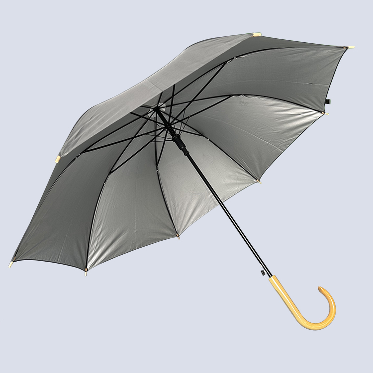 古风弯折防木柄伞 直径106cm实惠性价比单槽骨架防阳银格长款直傘